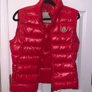 Red Moncler puffer vest